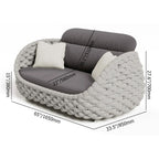 4-Piece Woven Rope Outdoor Swivel Sofa Set with Storage Coffee Table - Tatta Collection