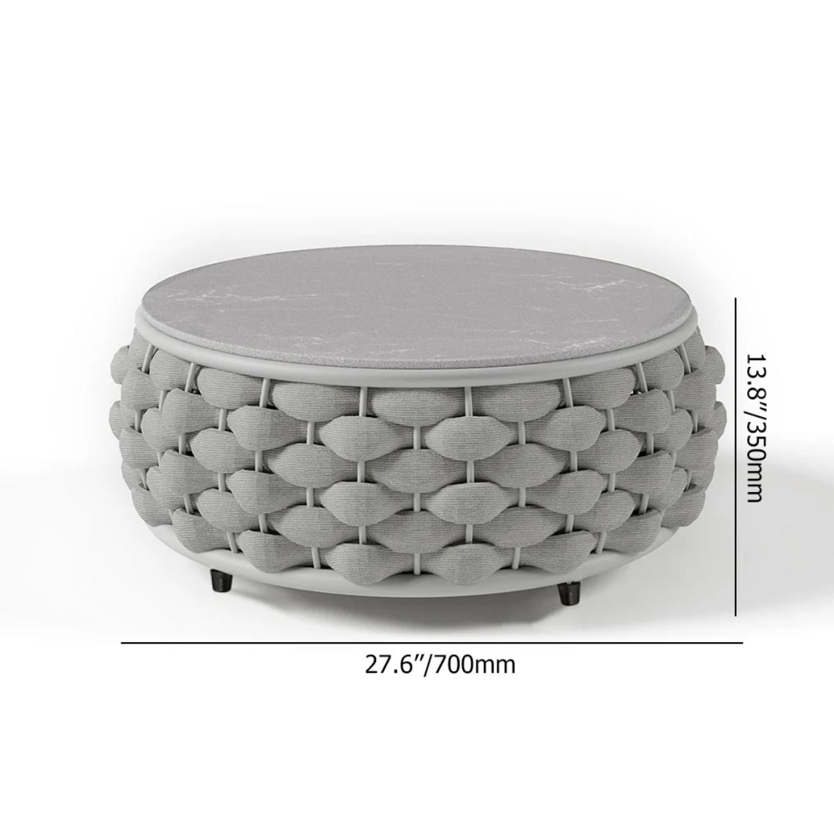 4-Piece Woven Rope Outdoor Swivel Sofa Set with Storage Coffee Table - Tatta Collection